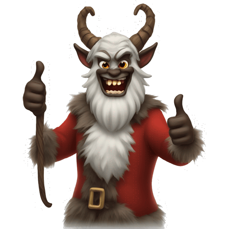 Krampus giving a thumbs up emoji