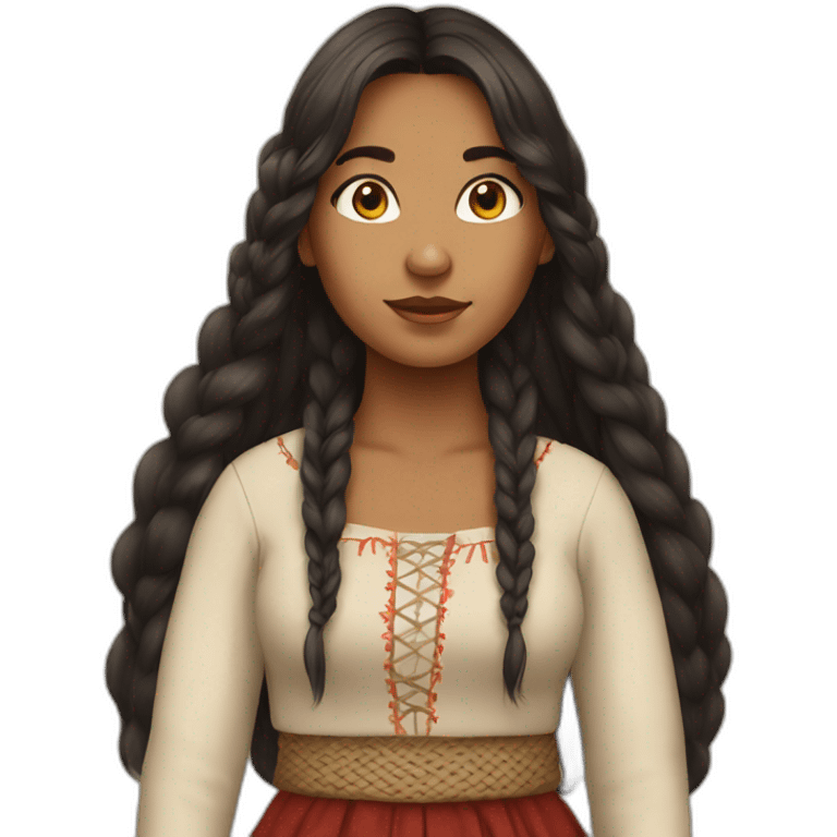 metis girl long hair emoji