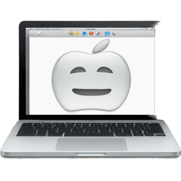 mac book open  emoji