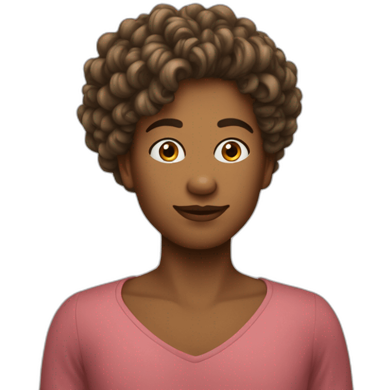 Métisse cheveux bouclés emoji