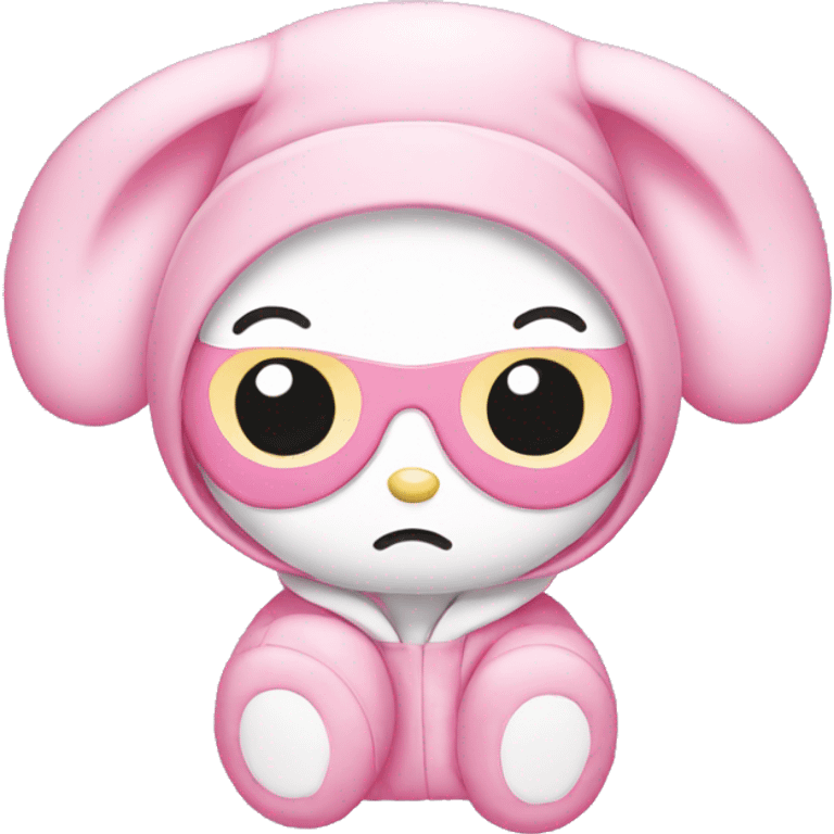 My melody with sleep mask emoji