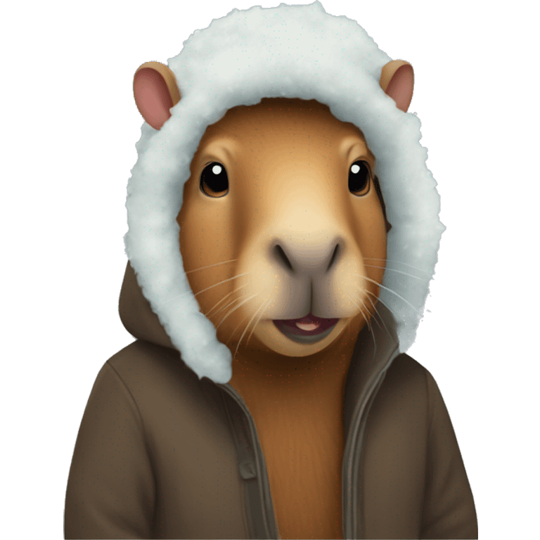 Winter capibara emoji