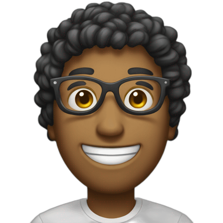 persona con unos lentes y una sonrisa emoji