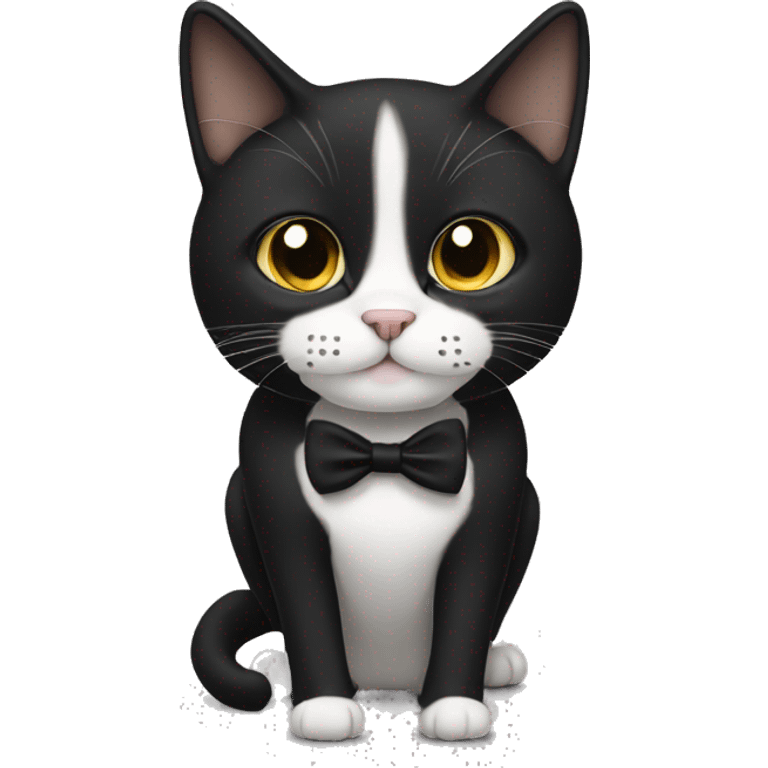 Tuxedo cat with goatee emoji