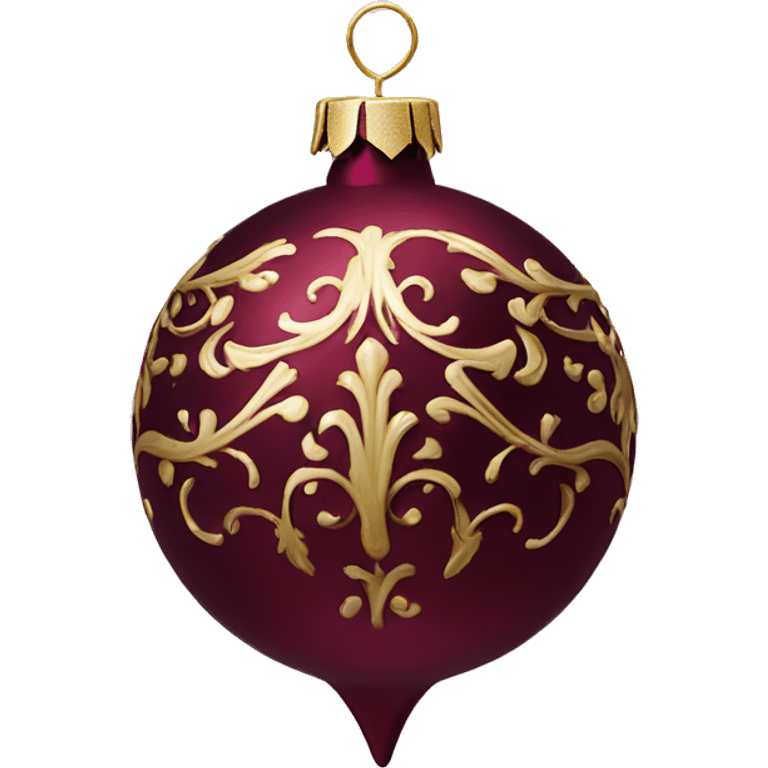 Burgundy colored ornament elegant emoji