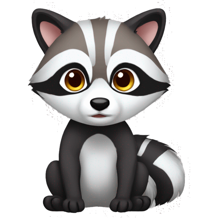 Raccoon Red Panda hybrid full body emoji