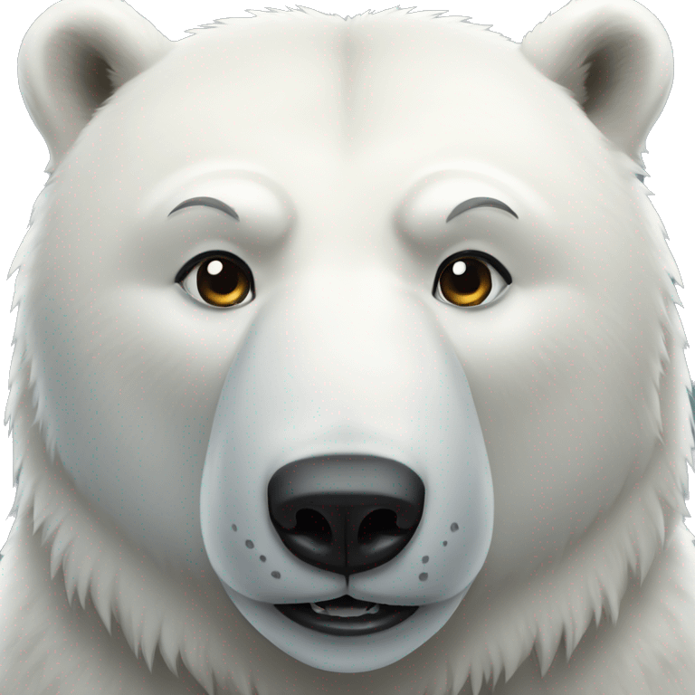 Polar bear with grey wolf emoji