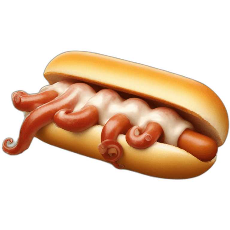 Octopus hotdog emoji