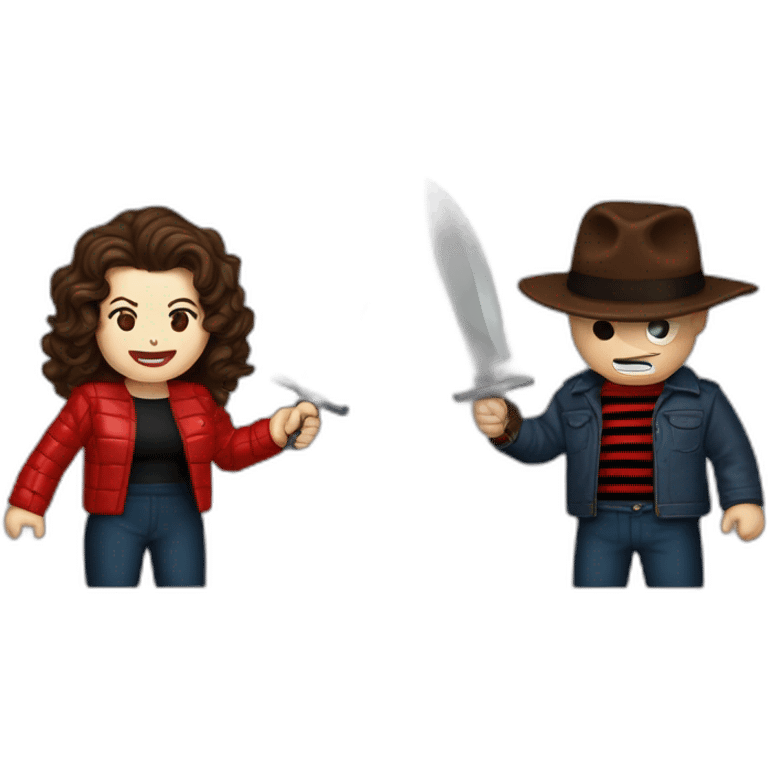 Heather langenkamp vs Freddy Krueger emoji