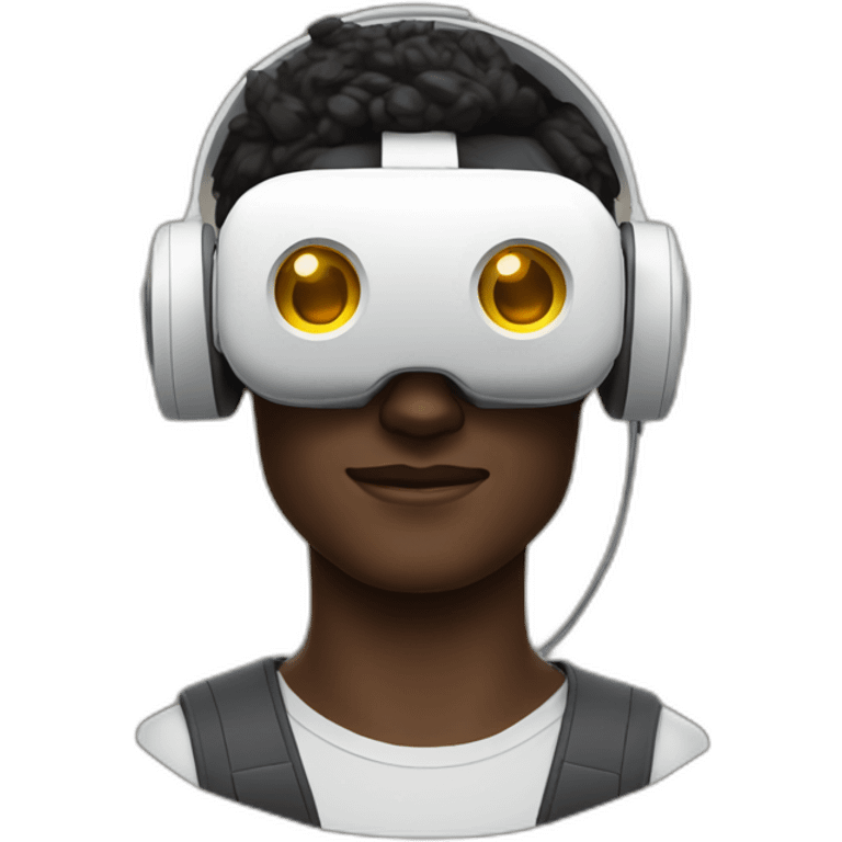 Man wear oculus. Headset emoji