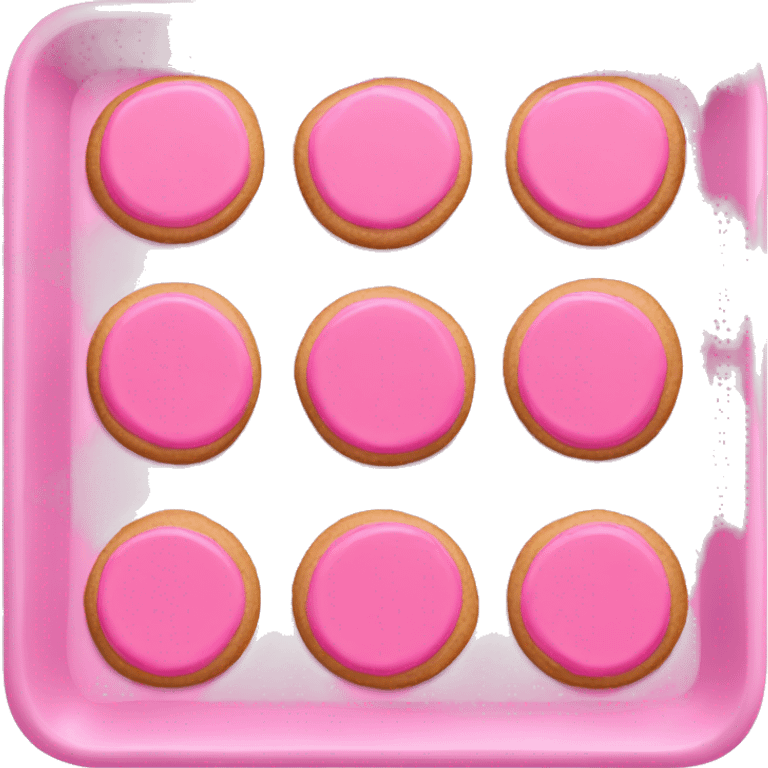 Pink cookie tray emoji