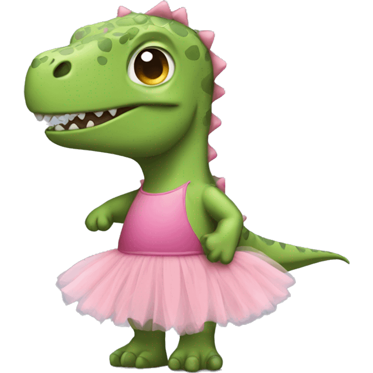 Dino wearing a tutu emoji