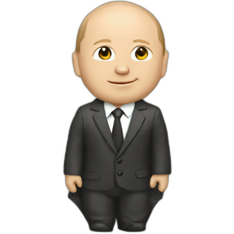 Miniature putin dresses a beam suit emoji