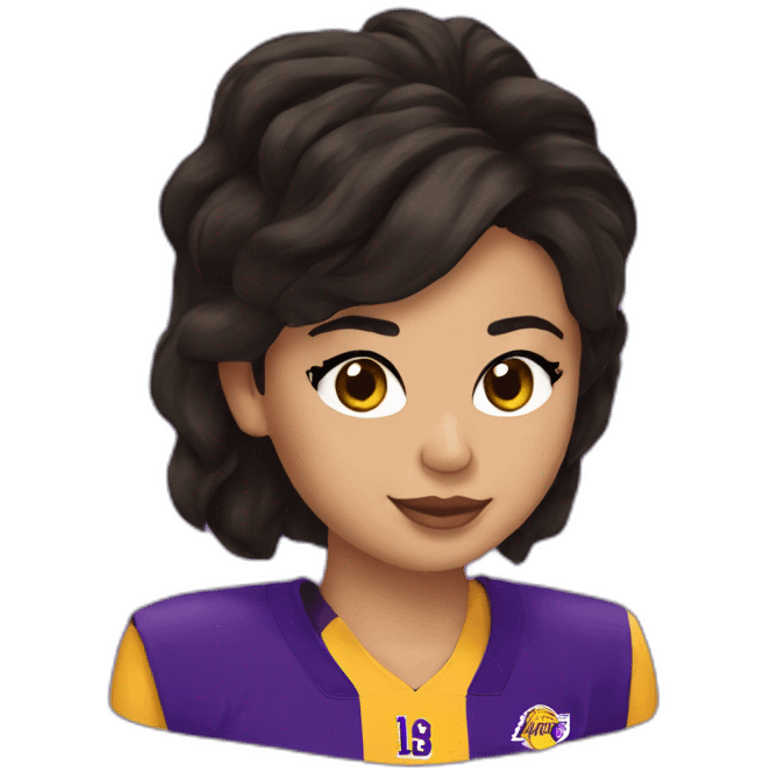 selena gomez with lakers jersey emoji