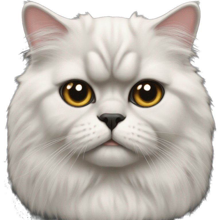 Persian cat with black nose emoji