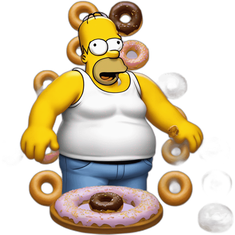 Homer simpson avec un donnuts emoji