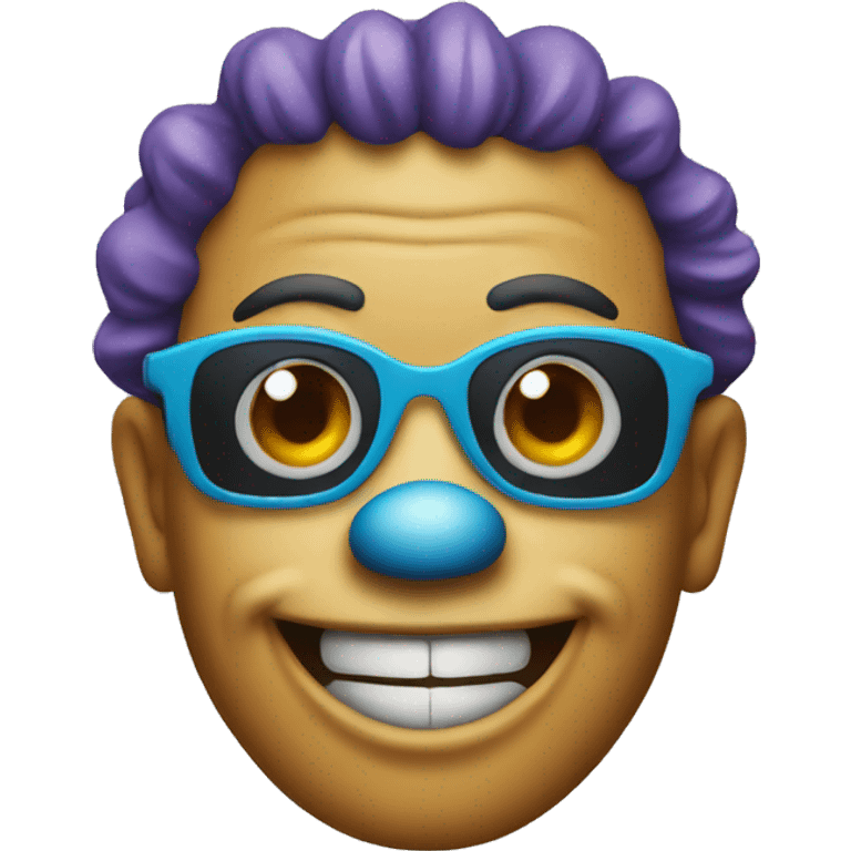 Clown with sunglasses emoji