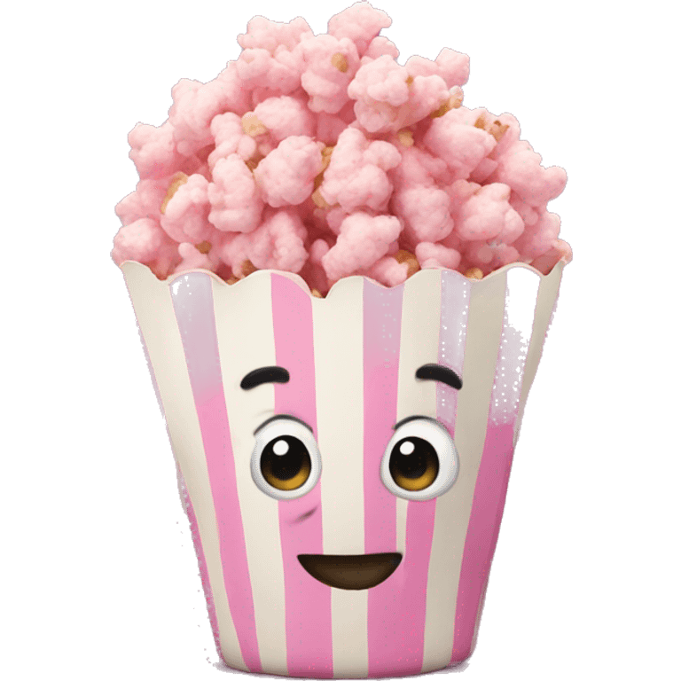 pink popcorn emoji