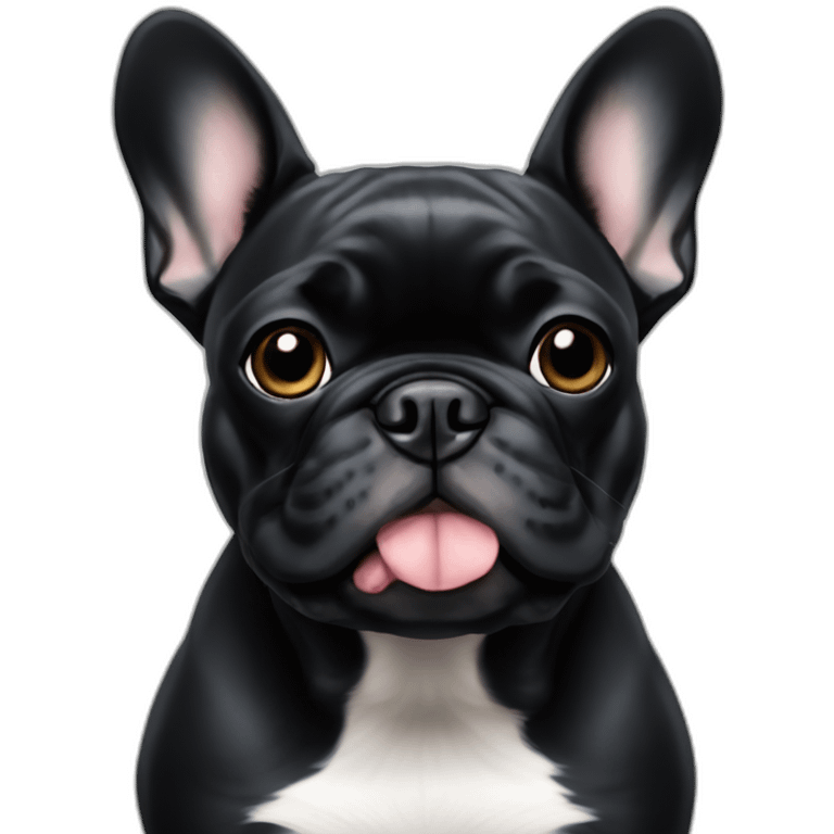 All Black French bulldog emoji