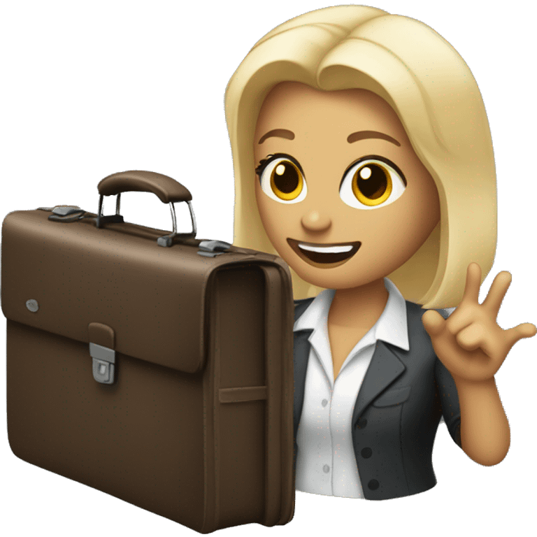 blondie holding out briefcase emoji