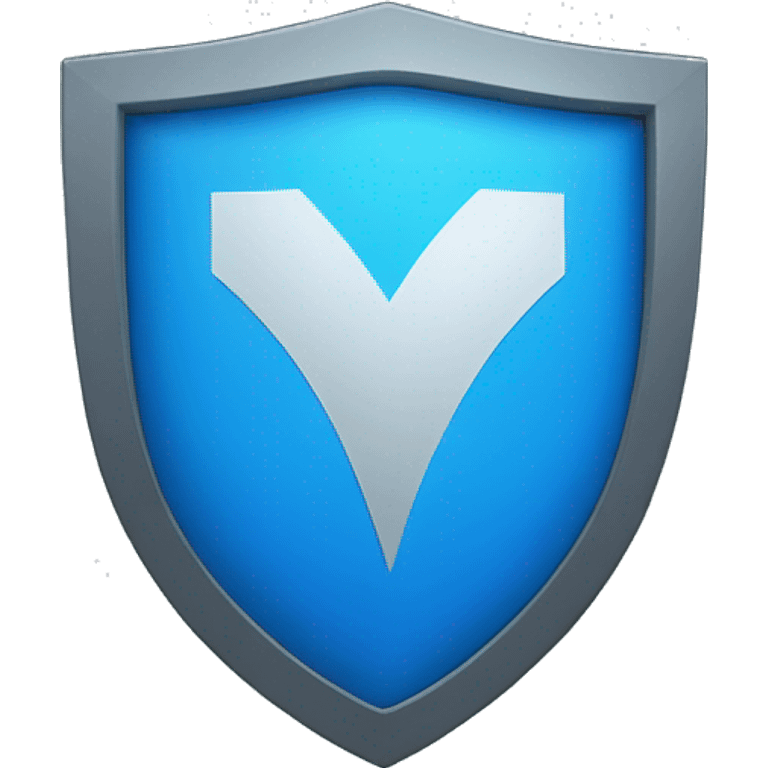 blue shield with a checkmark emoji