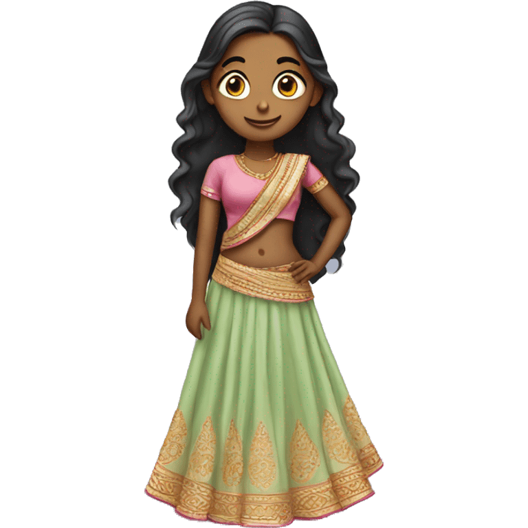 girl with a lehenga emoji