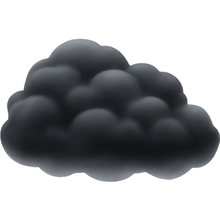 Black fog clouds  emoji