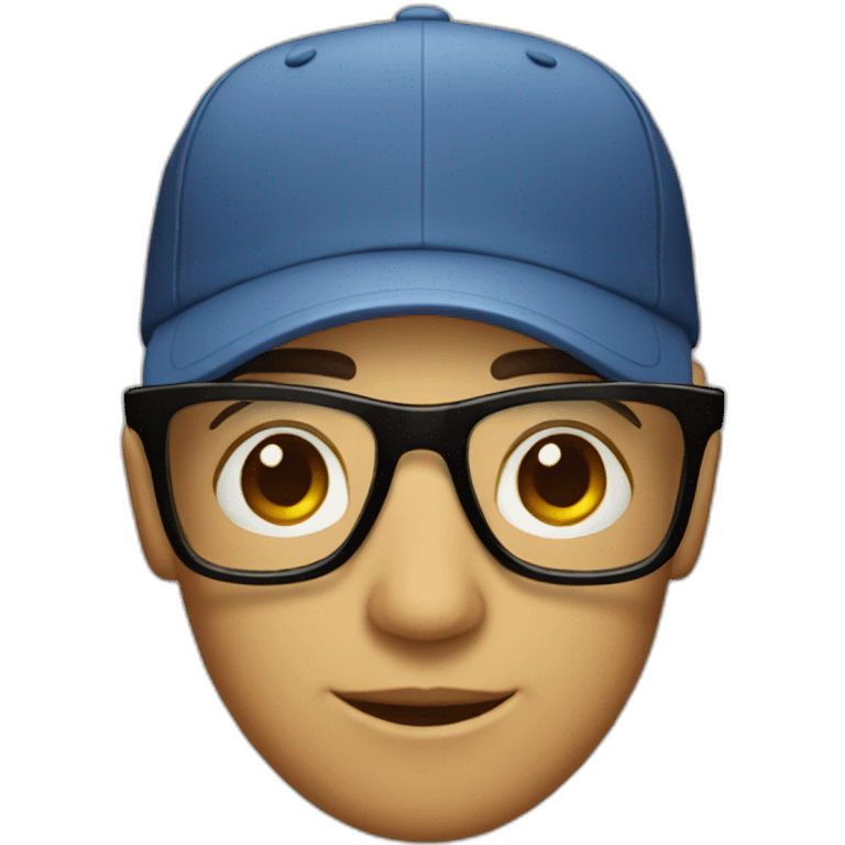 cap and glasses emoji