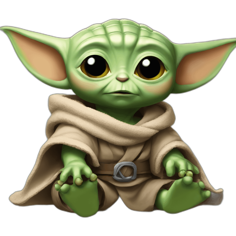 baby yoda muscular emoji