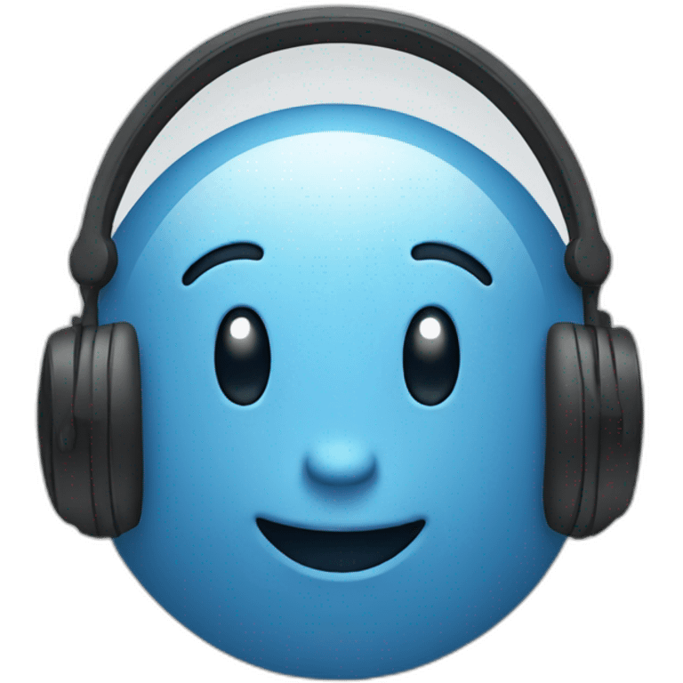 Relieved emoji with headphones emoji