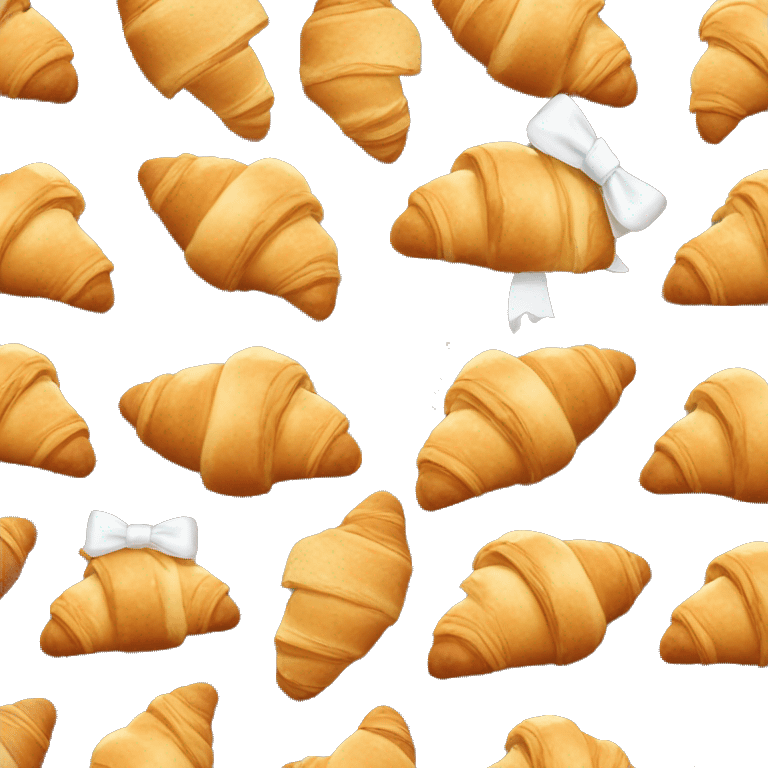 Croissant with light white bow emoji