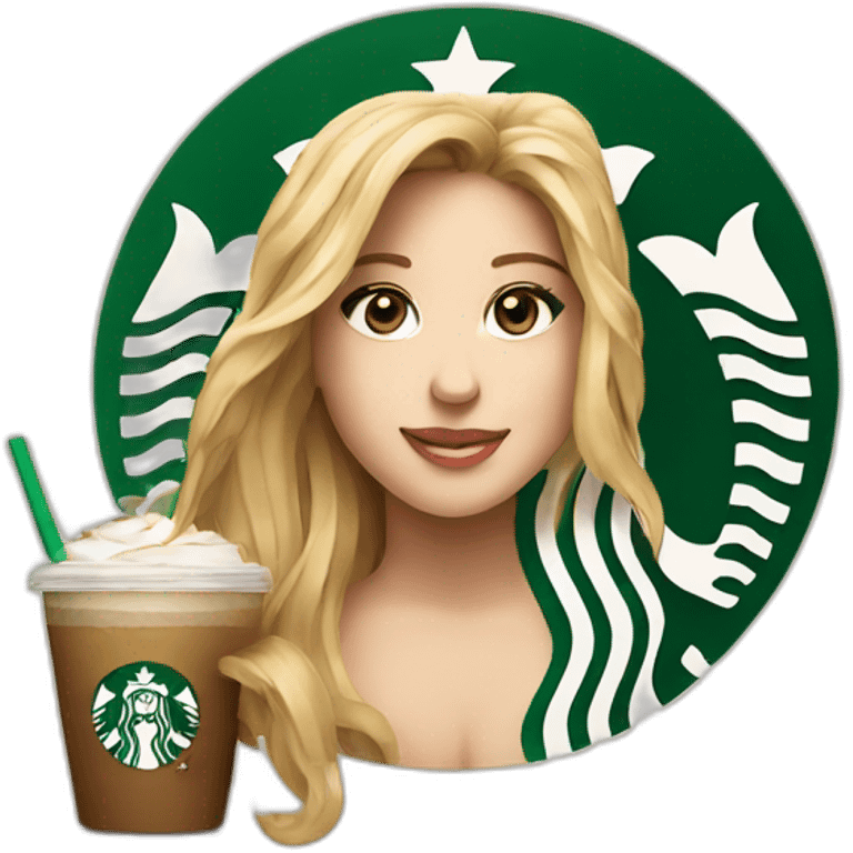 Starbucks logo inspired by shakira emoji