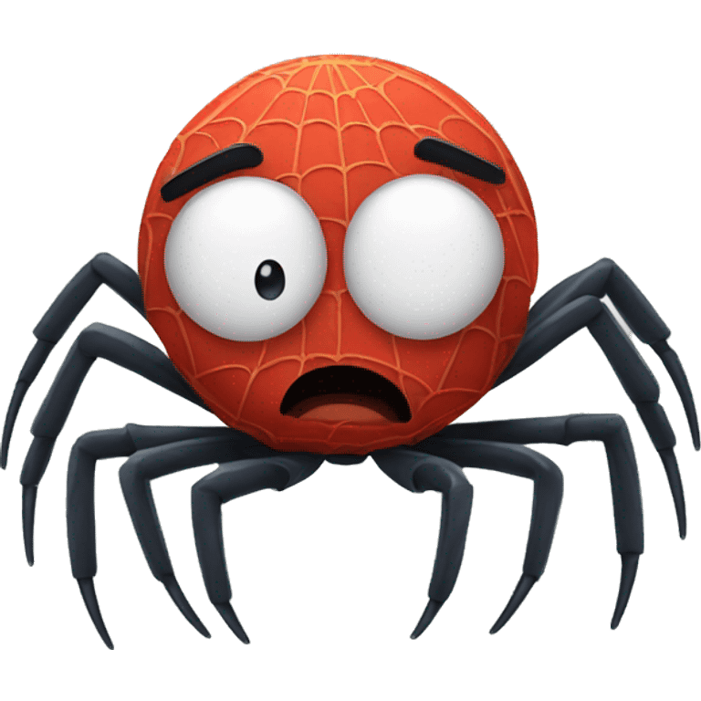 Frustrated spider emoji