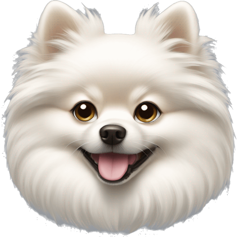 white Pomeranian dog emoji