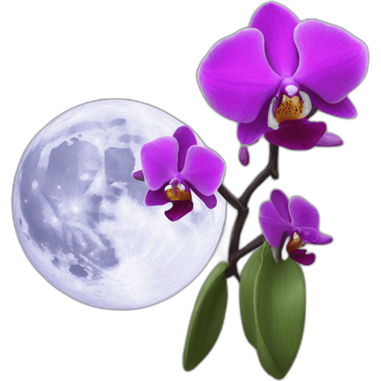 orchid-in-the-moon emoji