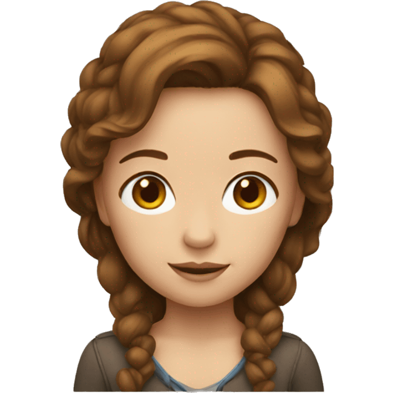 Tiny woman with brown hair  emoji