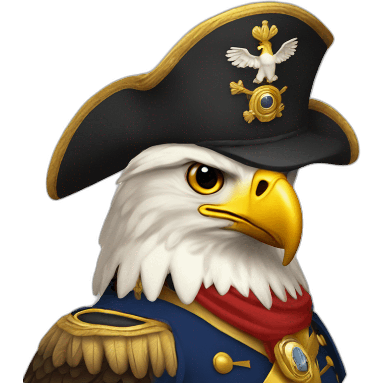 golden imperial eagle with napoleon tricorne hat emoji