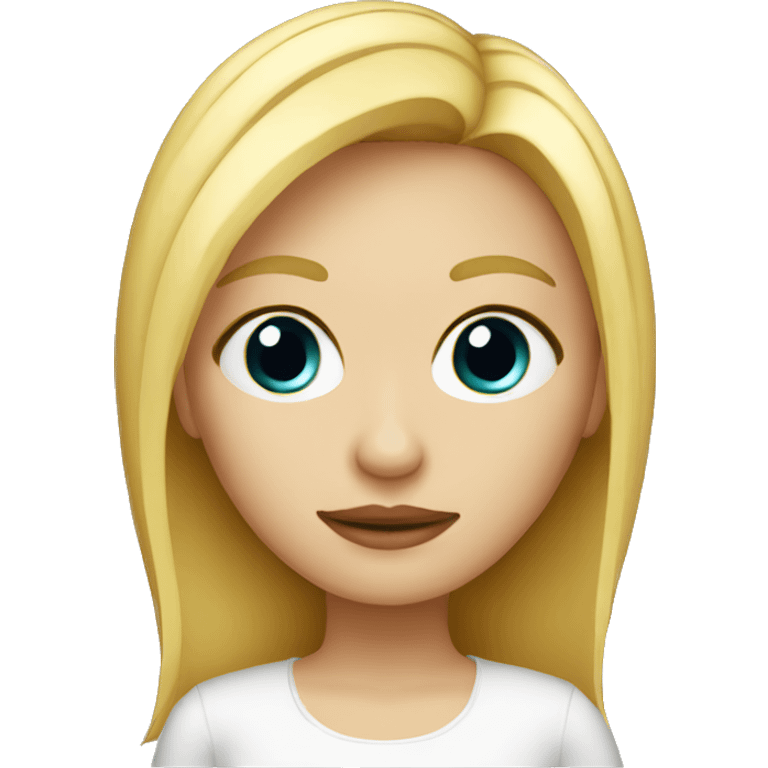 small head large eyes woman blonde emoji