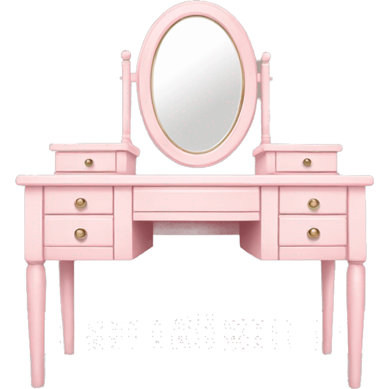 light pink big vanity table  emoji