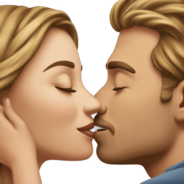 A man kissing his girl friend  emoji