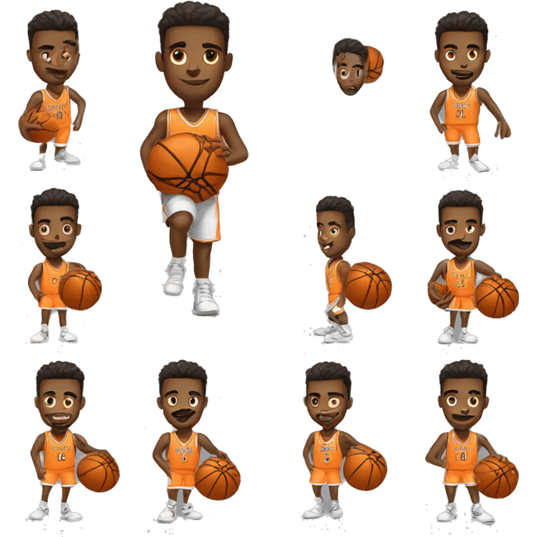 A handsome guy playing basketball  emoji