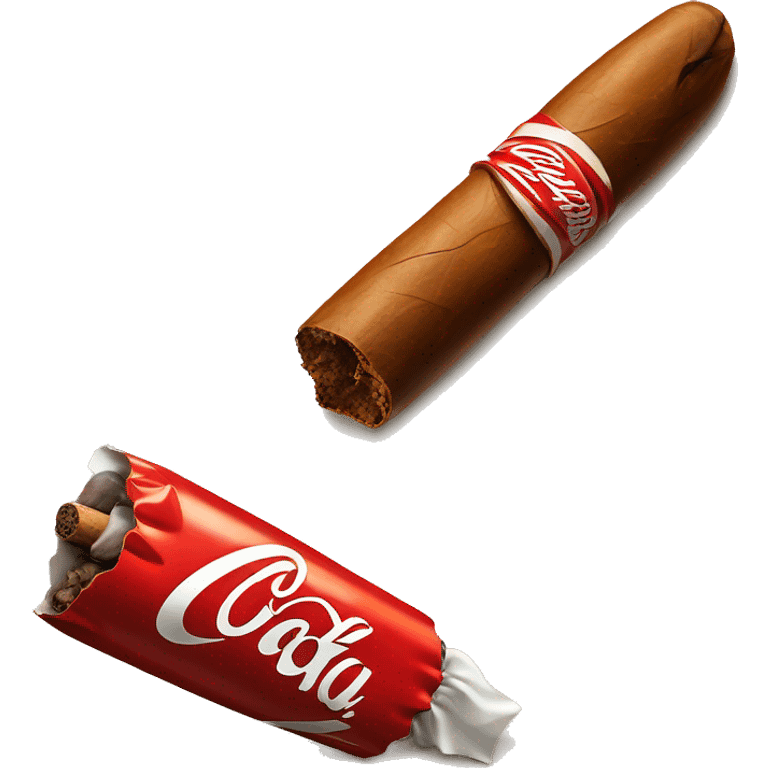 vanilla coca-cola next to a cigar emoji