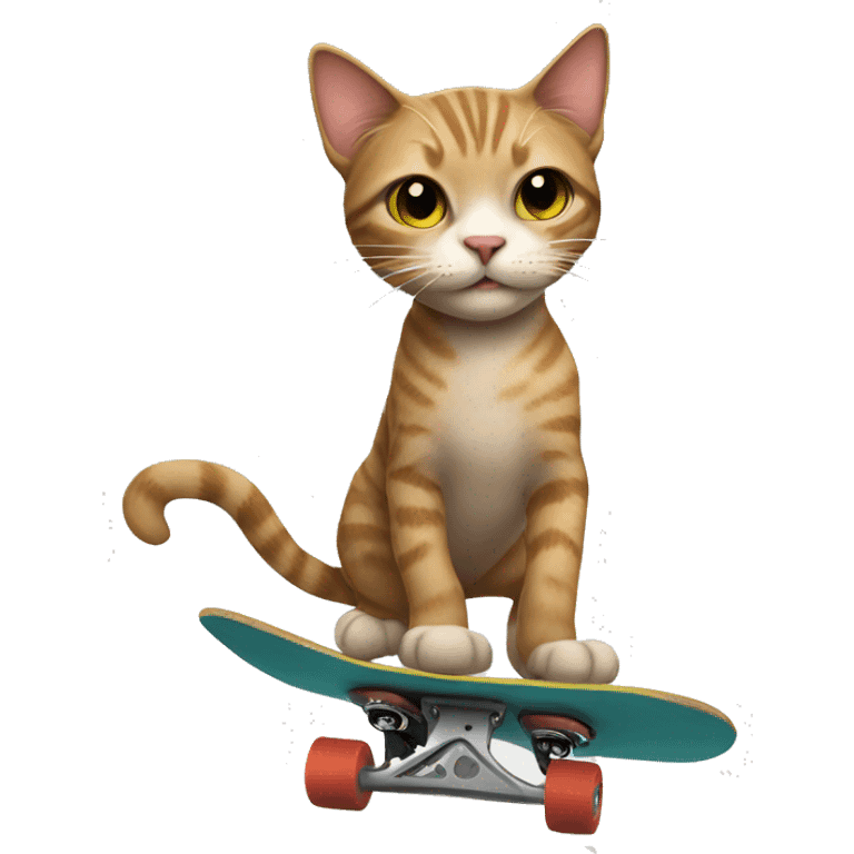 A skateboarding cat  emoji