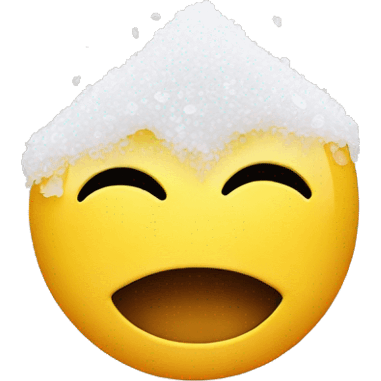 Smiley face with salt emoji