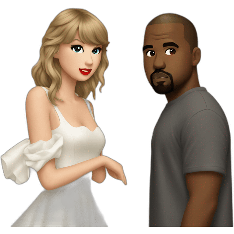 Taylor swift Kanye west emoji