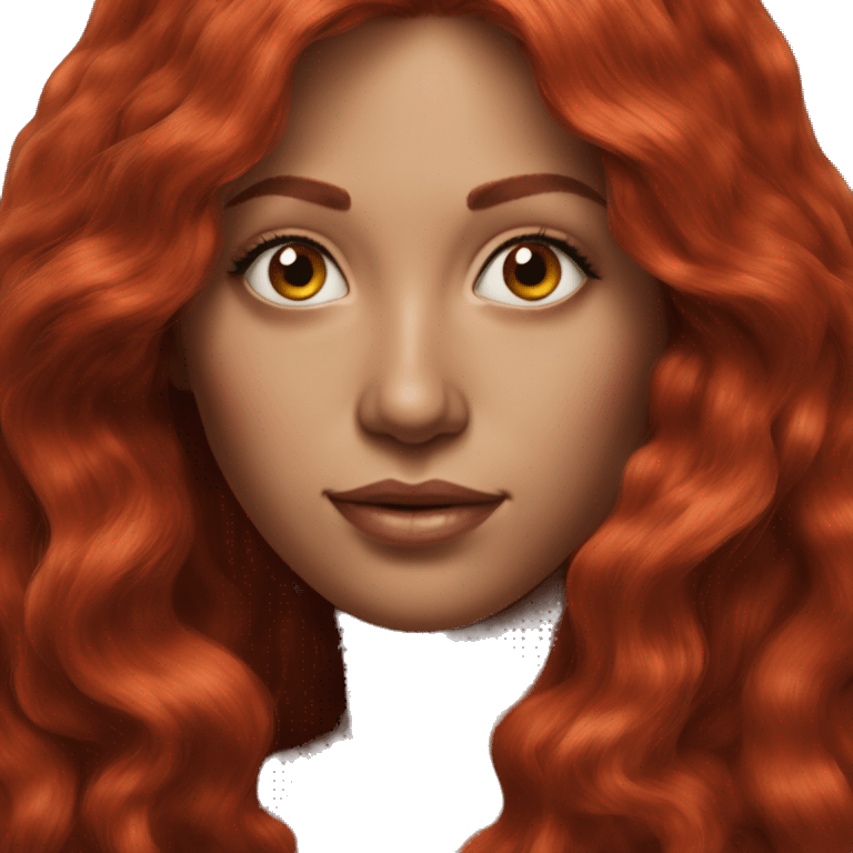 Hyper realistic women with beautiful red long hair  emoji