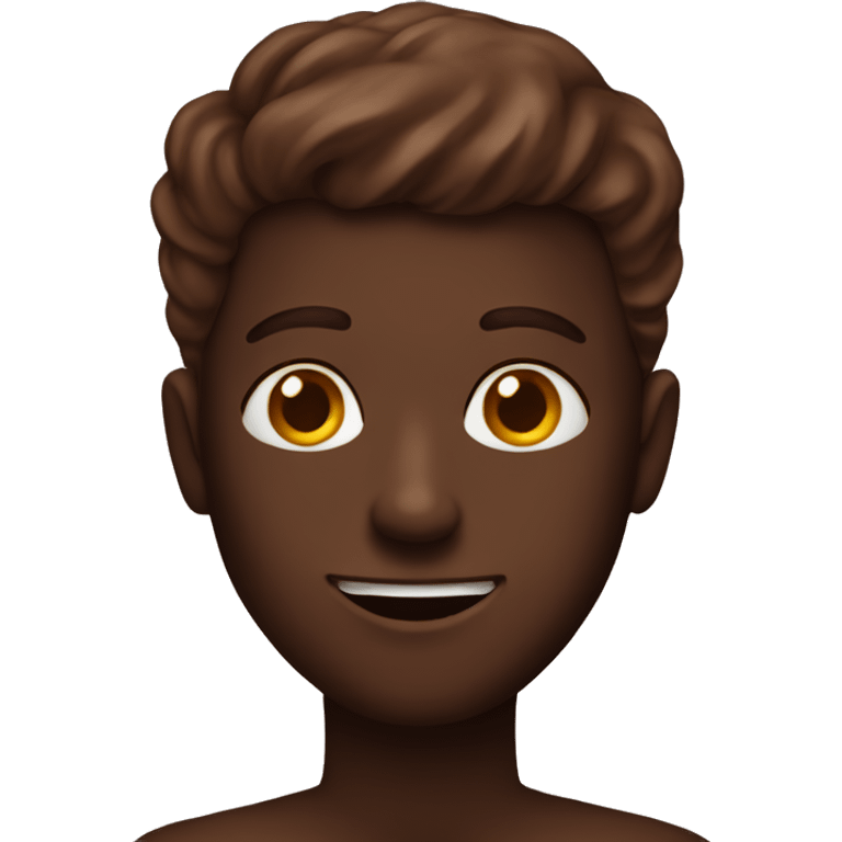 person with chocolate on face emoji