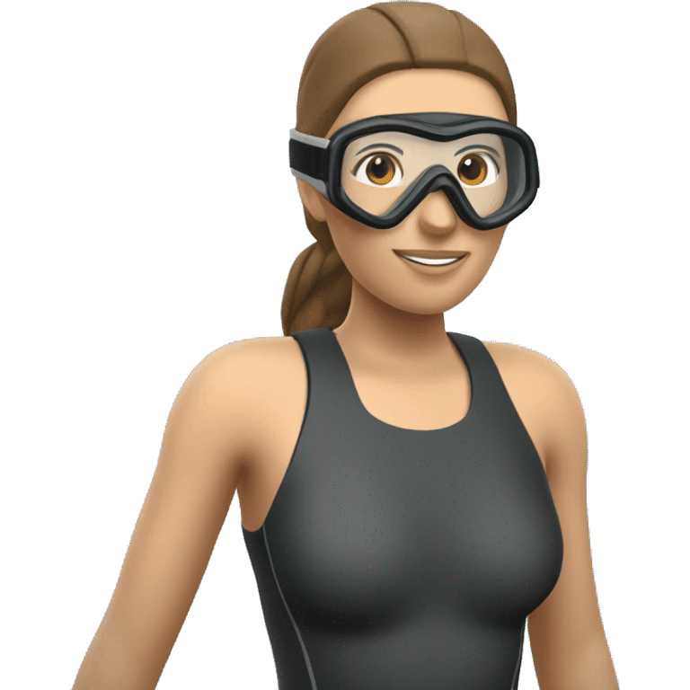 wome freediver with snorkel emoji