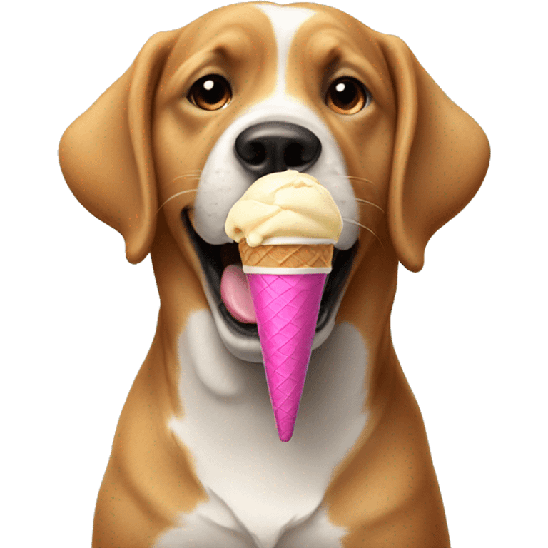 Dog licking ice cream  emoji