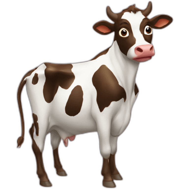 Spider-Man as a cow emoji